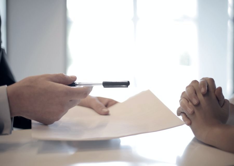 Documents handed across a closing table